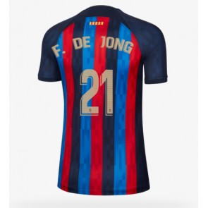 Barcelona Frenkie de Jong #21 kläder Kvinnor 2022-23 Hemmatröja Kortärmad